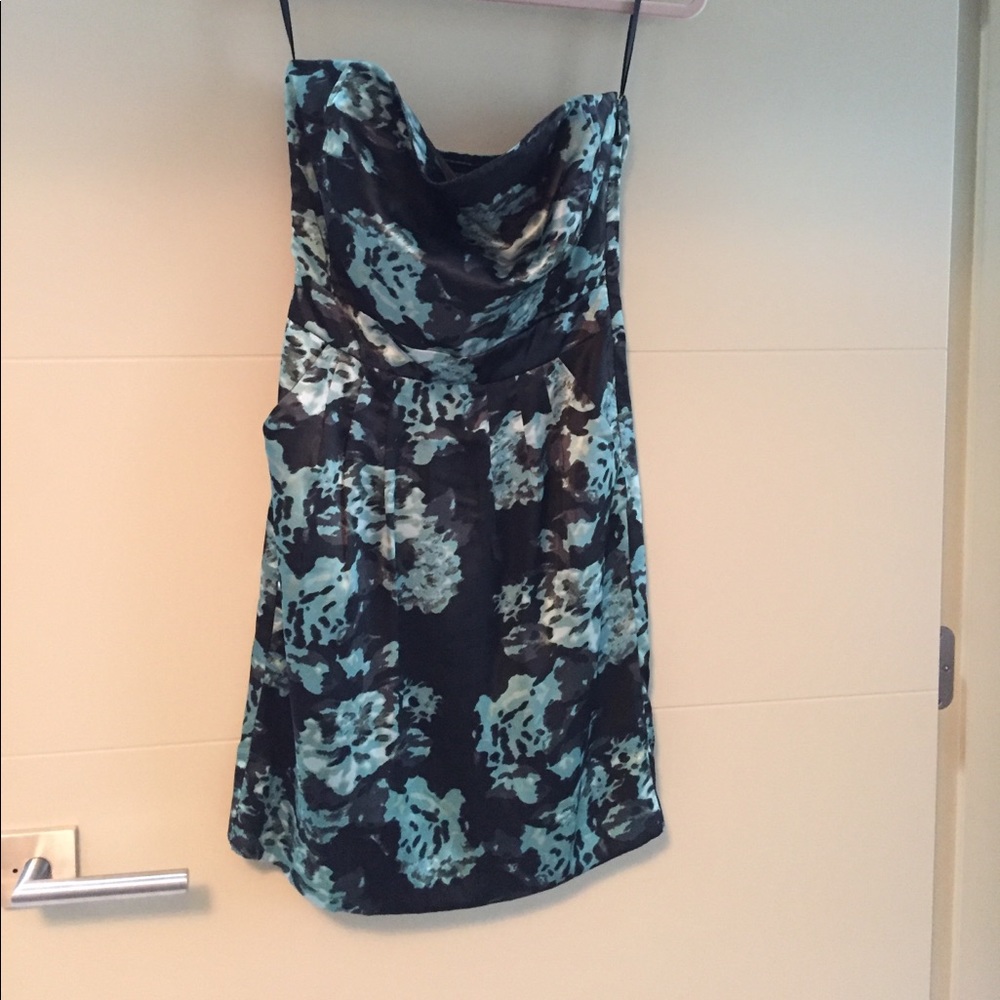Silk strapless dress